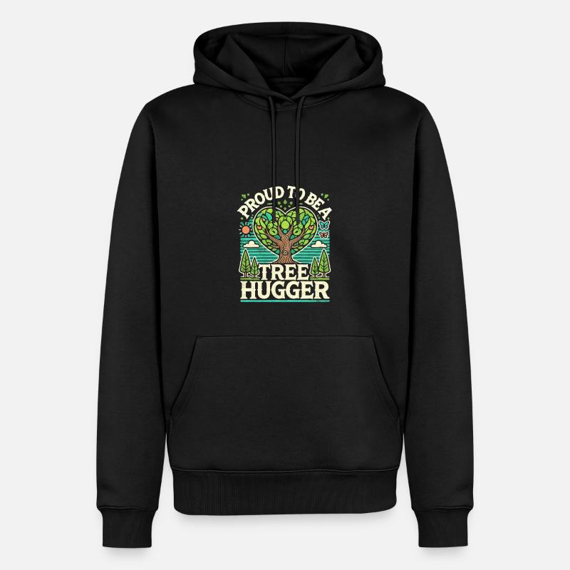 Stolz, ein Baumumarmer zu sein - Männer Premium Bio Hoodie - Schwarz