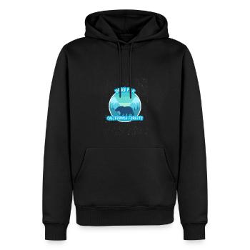 Pray for California forests - Men’s Premium Organic Hoodie - black - Front - Nico (187cm)