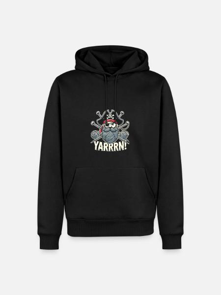 Yarrrrn - Männer Premium Bio Hoodie - Schwarz