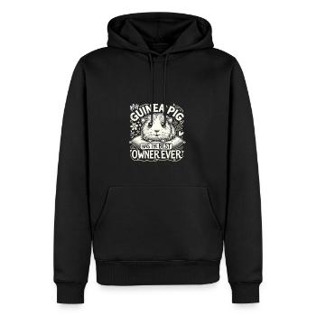 Mein Meerschweinchen hat die beste Besitzerin - Männer Premium Bio Hoodie - Schwarz - Vorne - Nico (187cm)