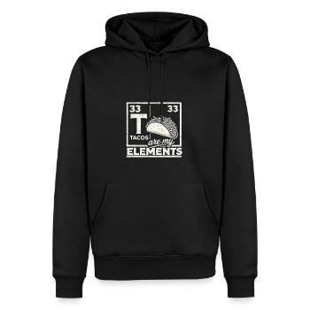 Tacos sind meine Elemente - Männer Premium Bio Hoodie - Schwarz - Vorne - Nico (187cm)