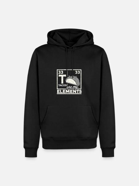 Tacos sind meine Elemente - Männer Premium Bio Hoodie - Schwarz