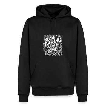 Die geheime Zutat zum Backen bin ich - Männer Premium Bio Hoodie - Schwarz - Vorne - Nico (187cm)