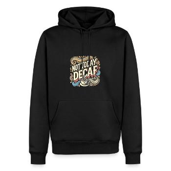Heute nicht koffeinfrei - Männer Premium Bio Hoodie - Schwarz - Vorne - Nico (187cm)