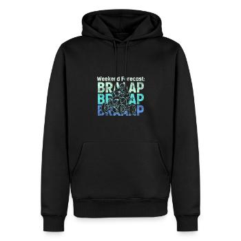 Wochenendvorhersage ATV Design für Quad-Fahrer - Männer Premium Bio Hoodie - Schwarz - Vorne - Nico (187cm)