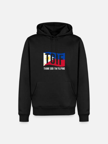 Gudskelov, jeg er filippinsk for filippinsk - Herre Premium økologisk hoodie - sort