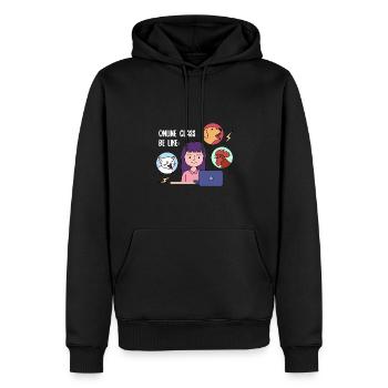 Online-Klassengestaltung für junge stolze Pinoys - Männer Premium Bio Hoodie - Schwarz - Vorne - Nico (187cm)