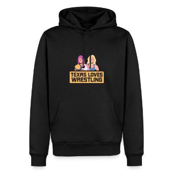 Texas Wrestling Design für stolze texanische Fans - Männer Premium Bio Hoodie - Schwarz - Vorne - Nico (187cm)