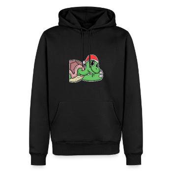 Turtle - Men’s Premium Organic Hoodie - black - Front - Nico (187cm)
