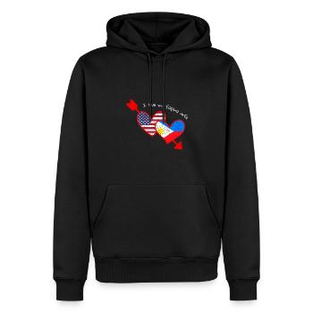 Filipina Wife Design für stolze Pinoys - Männer Premium Bio Hoodie - Schwarz - Vorne - Nico (187cm)