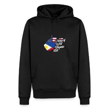 Filipinos aus West Virginia Design für Fil-Ams - Männer Premium Bio Hoodie - Schwarz - Vorne - Nico (187cm)