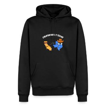 Texas Cowboy Design für stolze Texaner - Männer Premium Bio Hoodie - Schwarz - Vorne - Nico (187cm)
