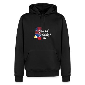 Les Philippins du Mississippi conçoivent pour Proud - Sweat à capuche Premium bio Homme - noir - Devant - Nico (187cm)