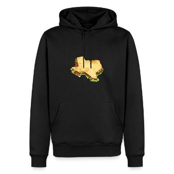 Fajita Map Design pour les amoureux du Texas - Sweat à capuche Premium bio Homme - noir - Devant - Nico (187cm)