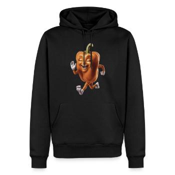 Paprika Geschenk - Männer Premium Bio Hoodie - Schwarz - Vorne - Nico (187cm)