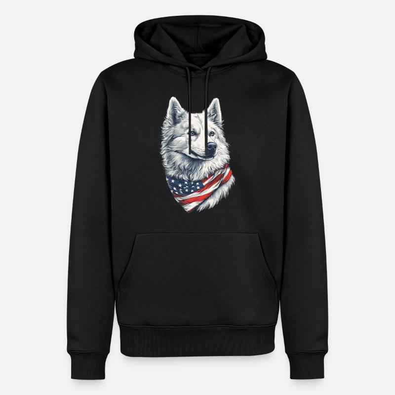 Samojede - Männer Premium Bio Hoodie - Schwarz