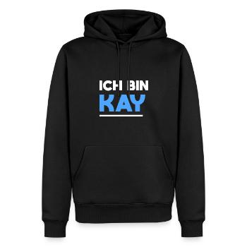 Kay Name Spruch für stolze Kays - Männer Premium Bio Hoodie - Schwarz - Vorne - Nico (187cm)