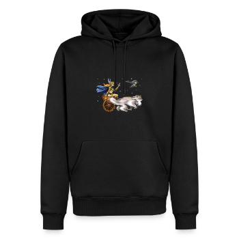 Freya Déesse de la mythologie nordique - Sweat à capuche Premium bio Homme - noir - Devant - Nico (187cm)