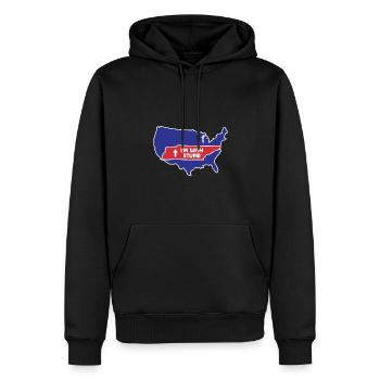 Tennessee Design für patriotische Tennesseaner - Männer Premium Bio Hoodie - Schwarz - Vorne - Nico (187cm)