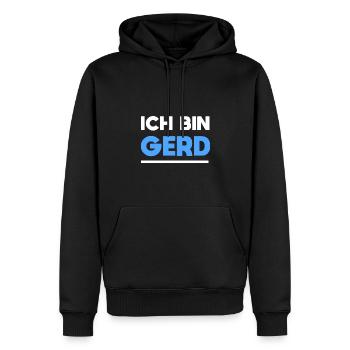 Gerd Name Spruch für stolze Gerds - Männer Premium Bio Hoodie - Schwarz - Vorne - Nico (187cm)