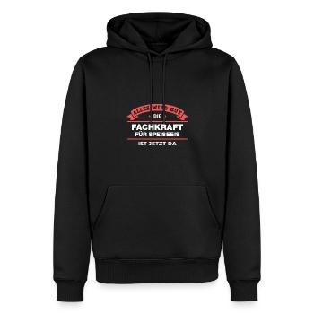 Fachkraft Speiseeis Design für stolze Handwerker - Männer Premium Bio Hoodie - Schwarz - Vorne - Nico (187cm)