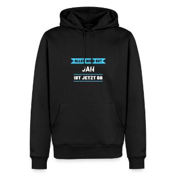 Jan Name Design für stolze Jans - Männer Premium Bio Hoodie - Schwarz - Vorne - Nico (187cm)