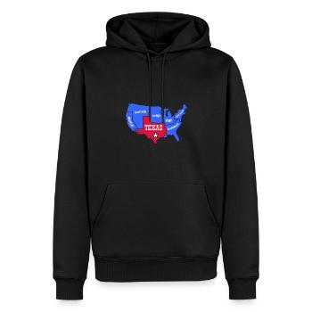 US-Bundesstaaten Texas Design für stolze Texaner - Männer Premium Bio Hoodie - Schwarz - Vorne - Nico (187cm)