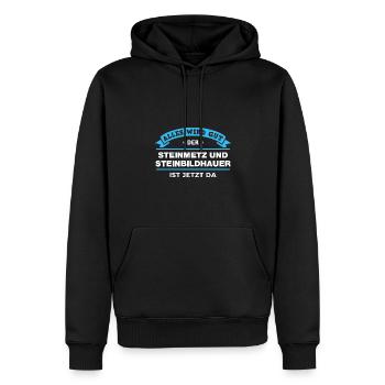 Steinmetz Steinbildhauer Design für Handwerker - Männer Premium Bio Hoodie - Schwarz - Vorne - Nico (187cm)