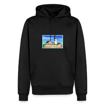 Maine Fil-Am Design für stolze Pinoys - Männer Premium Bio Hoodie - Schwarz - Vorne - Nico (187cm)