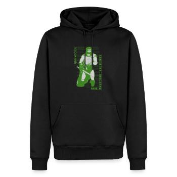 Finn McCool - Sweat à capuche Premium bio Homme - noir - Devant - Nico (187cm)