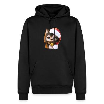 Christmas Husky - Männer Premium Bio Hoodie - Schwarz - Vorne - Nico (187cm)