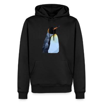 Polygon Pinguin - Männer Premium Bio Hoodie - Schwarz - Vorne - Nico (187cm)