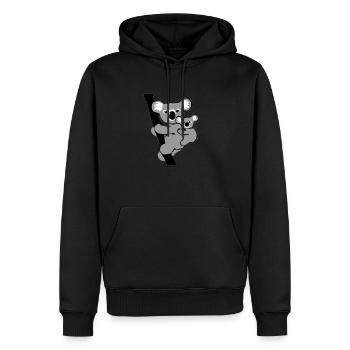 koala bär - Männer Premium Bio Hoodie - Schwarz - Vorne - Nico (187cm)