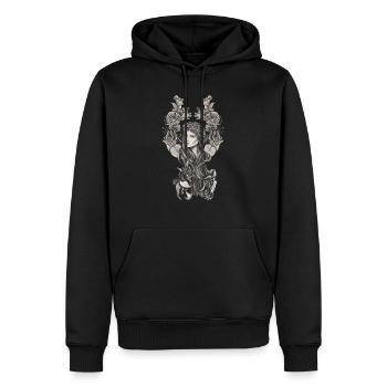 Virgo - Men’s Premium Organic Hoodie - black - Front - Nico (187cm)
