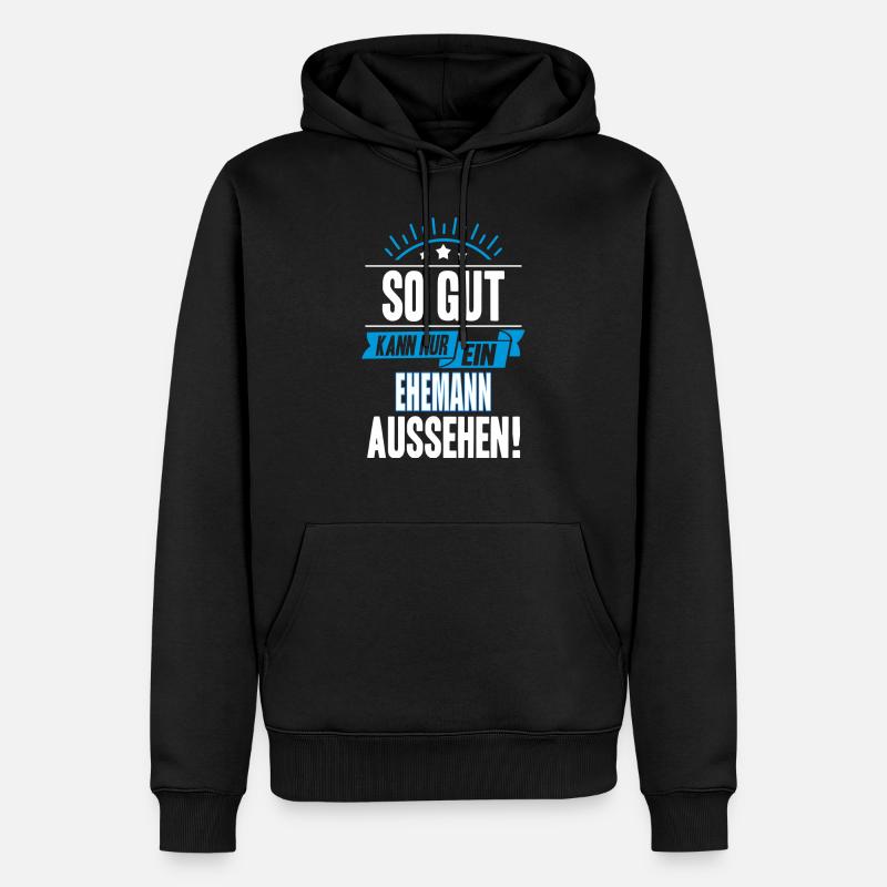 EHEMANN - Männer Premium Bio Hoodie - Schwarz