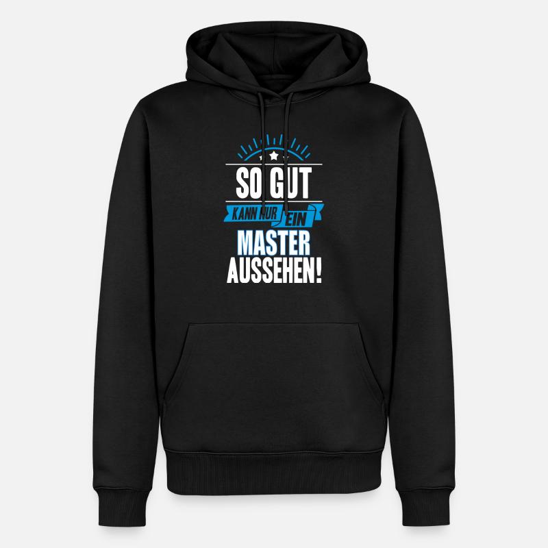 MASTER - Männer Premium Bio Hoodie - Schwarz