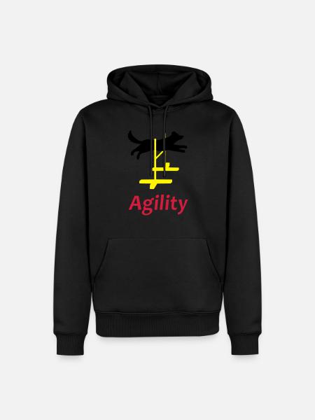 Agility 1 - Men’s Premium Organic Hoodie - black