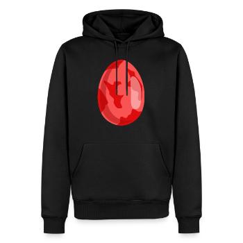 Osterei Rot gefärbt - Männer Premium Bio Hoodie - Schwarz - Vorne - Nico (187cm)