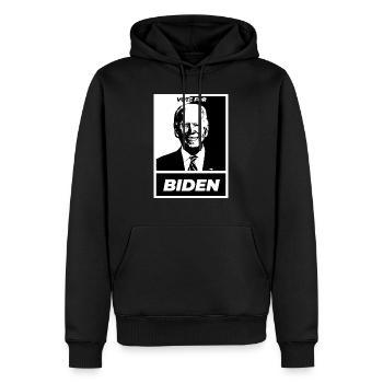 Votez pour biden simple blanc - Sweat à capuche Premium bio Homme - noir - Devant - Nico (187cm)