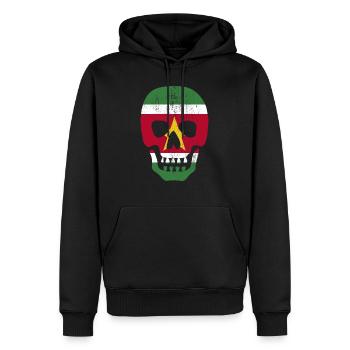 Suriname Flagge Kreolen Lachmon Sranan Geschenk - Männer Premium Bio Hoodie - Schwarz - Vorne - Nico (187cm)