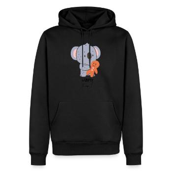 Winter time cute koala winter design! - Men’s Premium Organic Hoodie - black - Front - Nico (187cm)