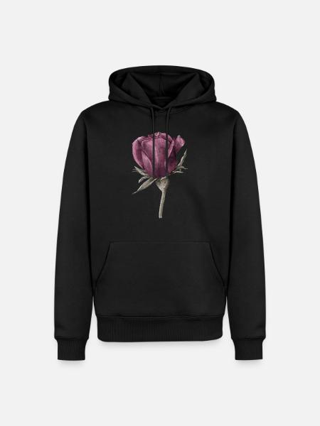 Rose flower - Men’s Premium Organic Hoodie - black