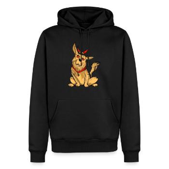 Lustige Hunde 12 - Männer Premium Bio Hoodie - Schwarz - Vorne - Nico (187cm)
