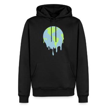 Erde, die schmilzt - Männer Premium Bio Hoodie - Schwarz - Vorne - Nico (187cm)