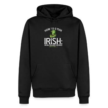 Comment parler irlandais drôle langue accent St. - Sweat à capuche Premium bio Homme - noir - Devant - Nico (187cm)