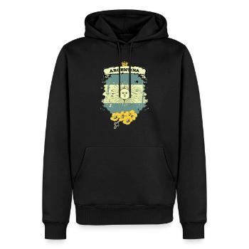 Argentinien - Männer Premium Bio Hoodie - Schwarz - Vorne - Nico (187cm)