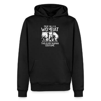 Ich bin wirklich ein wombat lustiges liebt wombat - Männer Premium Bio Hoodie - Schwarz - Vorne - Nico (187cm)