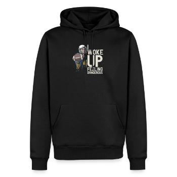 Ich bin aufgewacht, fühle mich gefährlichen - Männer Premium Bio Hoodie - Schwarz - Vorne - Nico (187cm)