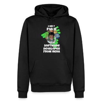 Inde Logiciel de développement indien Code I Cadeau - Sweat à capuche Premium bio Homme - noir - Devant - Nico (187cm)