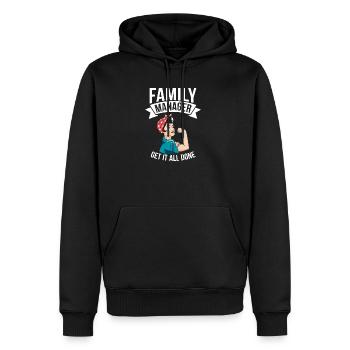 Les gestionnaires de famille obtiennent tout le chemin de la meilleure maman - Sweat à capuche Premium bio Homme - noir - Devant - Nico (187cm)